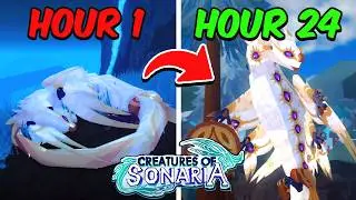 I Survived 24 Hours As A LIGHT CREATURE in Creatures Of Sonaria Roblox!