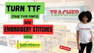 Digitize TTF (True Type Fonts) into Embroidery Stitches using StitchArtist