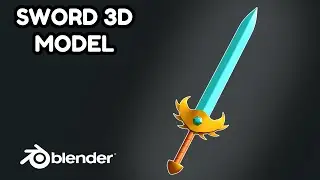 how to create a stylized sword in blender timelapse