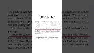 Button Button, 1st year English short stories chapter #1 