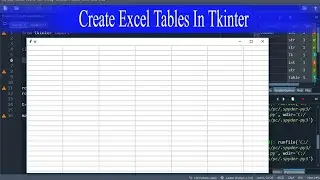 Create excel sheet tables 