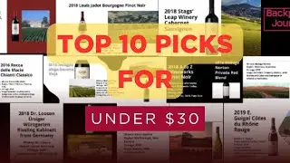 Top 10 picks Under$30. #top10 #wine #affordablewines