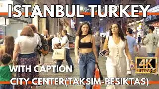 ISTANBUL TURKEY 4K WALKING TOUR(WITH CAPTION)-TAKSIM SQUARE,ISTIKLAL STREET,BESIKTAS SEMPEMBER 2024