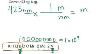 Conversion - nanometers to meters