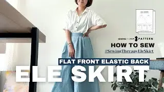 Effortless Classic Pleated Skirt - Flat Front, Elastic Back | Sewing Therapy PDF Pattern