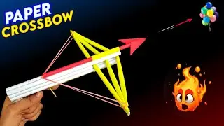 Best Paper Crossbow Gun , how to make a paper gun , how to make crossbow , paper toy