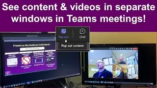 Pop out shared slides in a Teams meeting to see large videos and content; Feb 2023 update