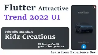 🔴 Flutter Attractive Trend 2022 UI🔴||Design to Code||My Skills || My Passion