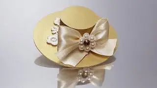 🌹How to make a paper hat for decorating champagne with your own hands👍Master class