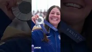 Perris Benegas wins silver in BMX Freestyle at Paris Olympics #shorts