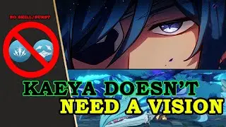 KAEYA DOESN'T NEED A VISION - Stormterror Dvalin in one DPS window [NO SKILL/BURST] - Genshin Impact