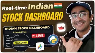 How to Build Real-Time Indian Stock Dashboard for Free [2024 API]📈