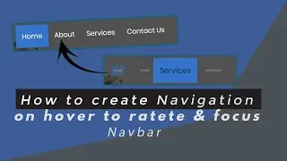 How to create animated navigation on hover | part1