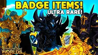 My BEST & RAREST Badge items in AQW! ULTRA RARE