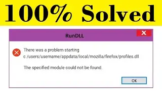 How To Fix There Was A Problem Starting || The Specified Module Could Not Be Found Windows 10/8/7