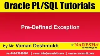 Oracle PL/SQL Tutorials | Pre-Defined Exception | Mr.Vaman Deshmukh