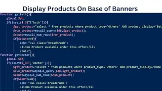 118. Display All Products on base of Banners using PHP and MYSQL