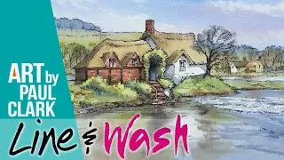 How to Paint a Cottage in Line and Wash