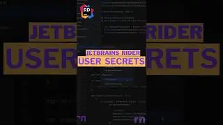 .NET User Secrets | JetBrains Rider | ASP NET Core