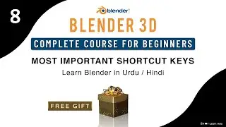 Most Important Shortcut Keys in Blender - Class 8 - Hindi / Urdu | Blender Shortcut Keys PDF