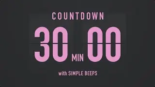 30 Minutes Countdown Flip Clock Timer / Simple Beeps 💕🖤