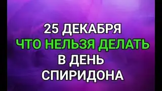 25 ДЕКАБРЯ - ЧТО НЕЛЬЗЯ  ДЕЛАТЬ В ДЕНЬ СПИРИДОНА ! / 
