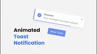 Animated Toast Notification with Progress Bar in HTML CSS & JavaScript