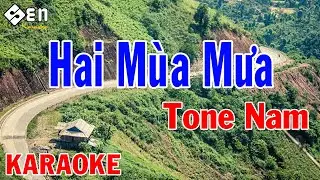 Karaoke Hai Mùa Mưa Tone Nam Nhạc Sống | Beat Chuẩn Cực Hay