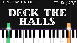 Christmas - Deck The Halls | EASY Piano Tutorial