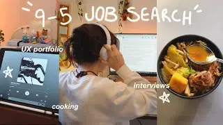 Job Search Vlog | daily errands, UX interviews, and new desk accessories