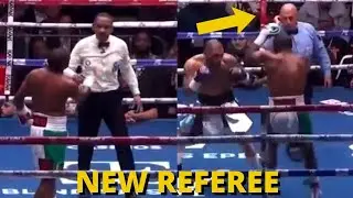 Floyd Mayweather FIRES REFEREE during John Gotti III fight