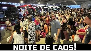 A CIDADE DE SANTOS TRAVOU!! GRANDE MOVIMENTO DE ÔNIBUS NA RODOVIÁRIA VOLTA DO ANO NOVO