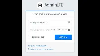 Laravel 8 - Admin Lte Customizar Views Padronizadas + (Bônus) Botão mostrar Senha