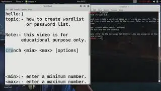 Crunch - How to create custom password list or wordlist.