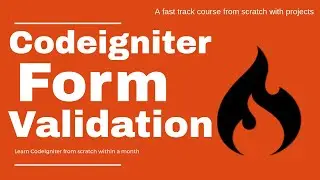 Form Validation in codeigniter | Validate forms in ci