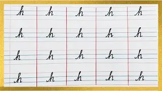 Cursive writing for beginners | learn how to write small cursive letter h | Teaching cursive h 