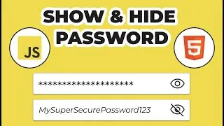 Show & Hide Password Toggle using HTML, CSS & JavaScript!