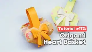 DIY Origami Heart Basket | The Idea King Tutorial #172