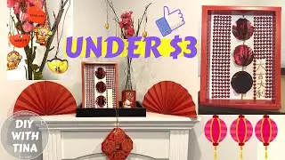 quick and easy best Chinese New Year deco ideas on a budget |DIY hand fan,display frame,flower deco