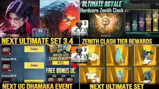 ✅Bgmi Next Bonus Uc Event | Next Ultimate Set 3.4 Update | Zenith Clash Hardcore Mode System || Bgmi