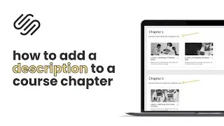 How to add a chapter description to a Squarespace course