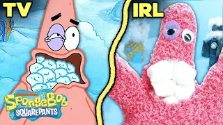 SpongeBob and Patrick Have a Snowball Fight IRL! ❄️ SpongeBob