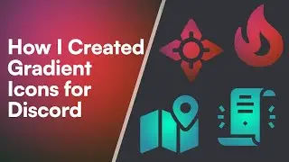 How I Created these Gradient Icon for Discord Server | 2023