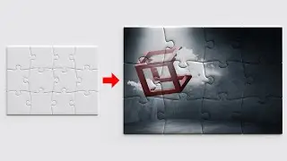 Jigsaw Puzzle Mockup | Adobe Photoshop 2022