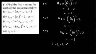 Year 2 A Level Maths - Sequences and Series 1 - Recurrence Relations and Intro - AS Maths Core 1
