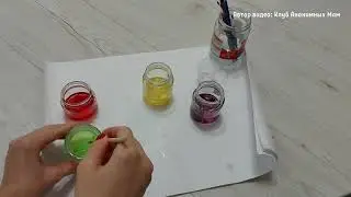 Делаем съедобные краски из конфет Skittles