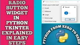 5 - How to use Radio button widget in python Tkinter GUI | Using radio button in python tkinter