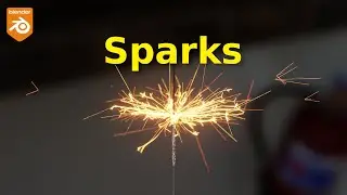 Procedural Sparks with Geometry Nodes in Blender - Test