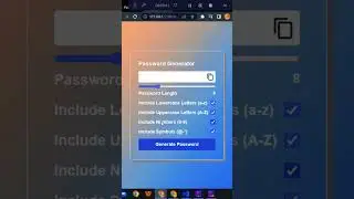 Password Generator Using HTML, CSS & JavaScript | #shortsfeed #shorts #youtubeshorts #ytshorts