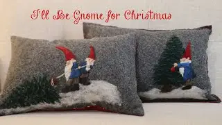 How to Needle Felt a Pillow Cover - I'll Be Gnome for Christmas 